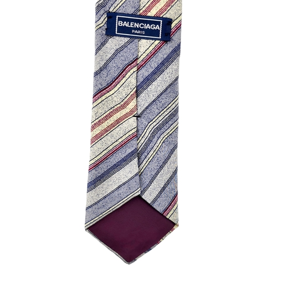 Balenciaga Striped Silk Tie - Picture 2 of 3